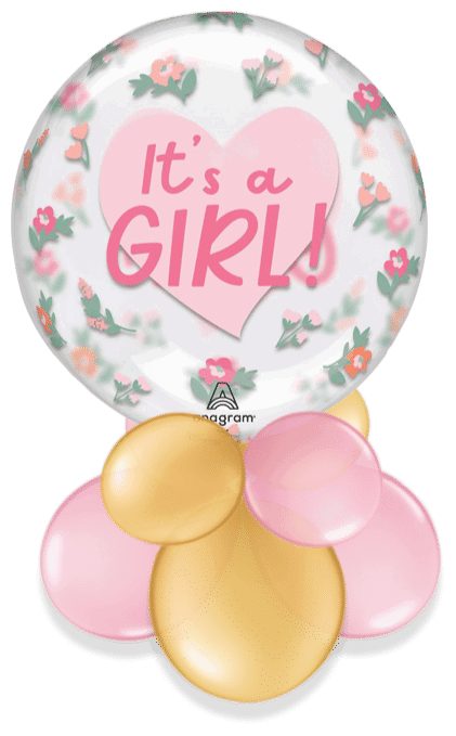It's a Girl Clear Bubble Air Filled Display