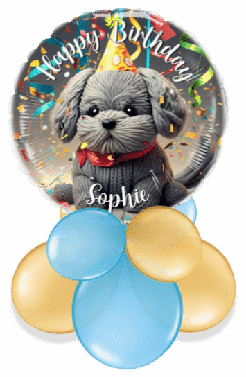 Cute Birthday Puppy Air Filled Display
