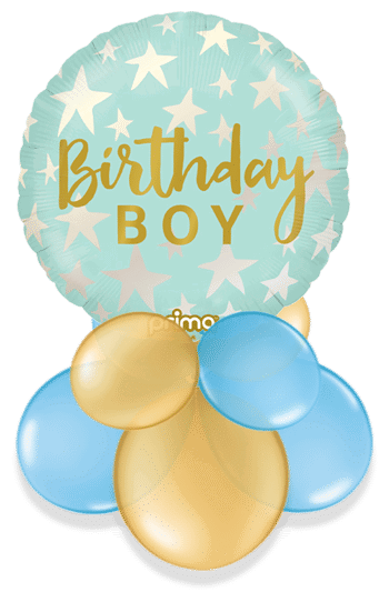 Birthday Boy Stars Air Filled Display