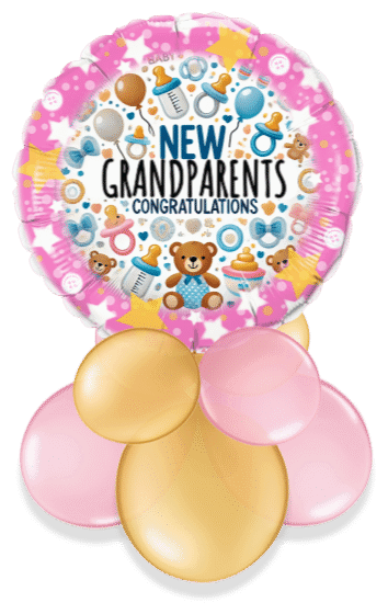 New Grandparents Baby Girl Air Filled Display