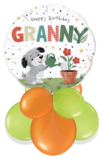 Birthday Granny Puppy Air Filled Display