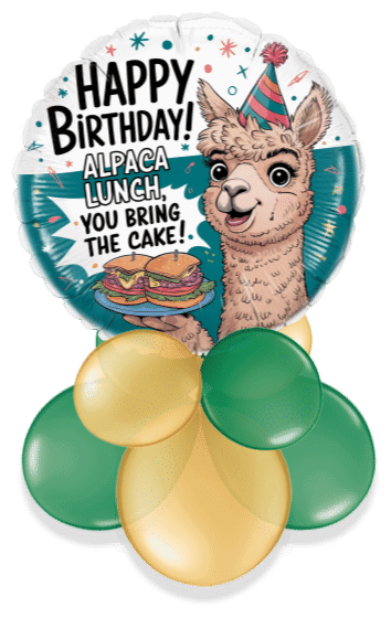 Alpaca Lunch You Bring the Cake Birthday Air Filled Display