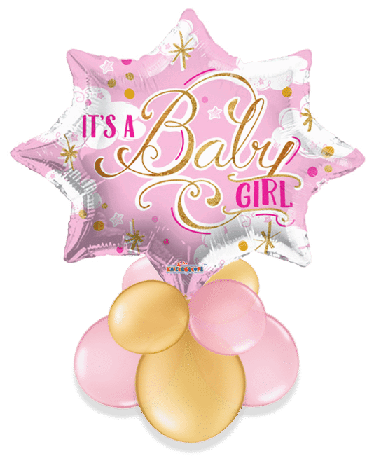 Baby Girl Pink Starburst Air Filled Display