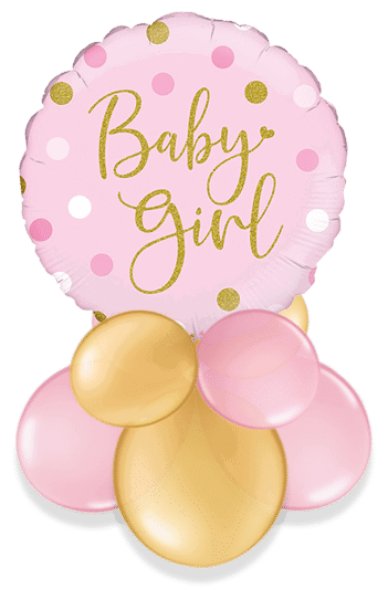 Baby Girl Pink Dots Air Filled Display