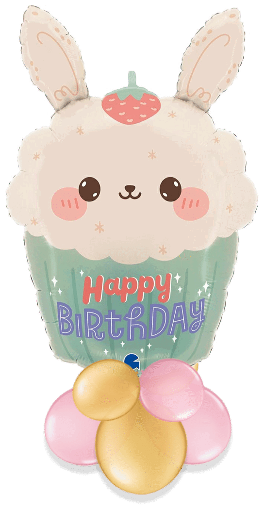 Birthday Bunny Cuipcake Air Filled Display