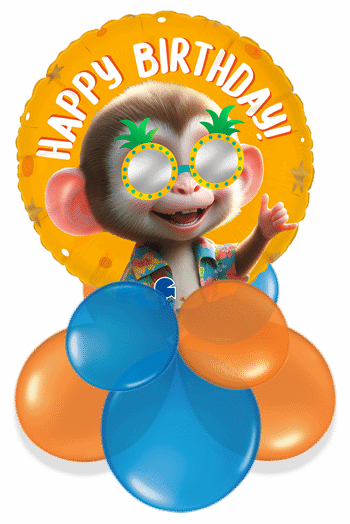 Cool Baby Monkey Birthday Air Filled Display