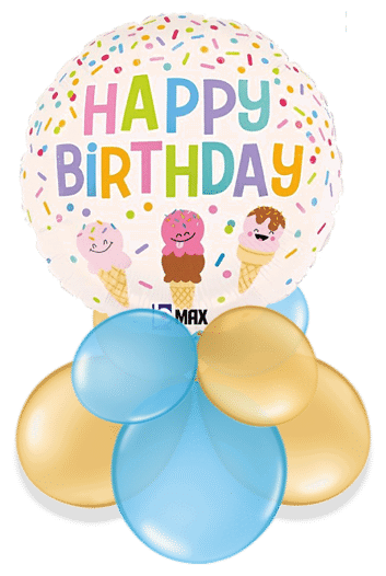 Birthday Ice Creams Air Filled Display