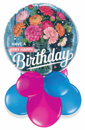 Birthday Flowers Air Filled Display