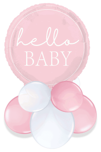 Hello Baby Pink Air Filled Display