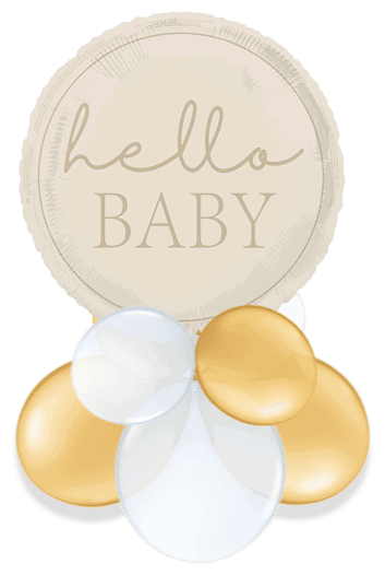 Hello Baby Gold Air Filled Display
