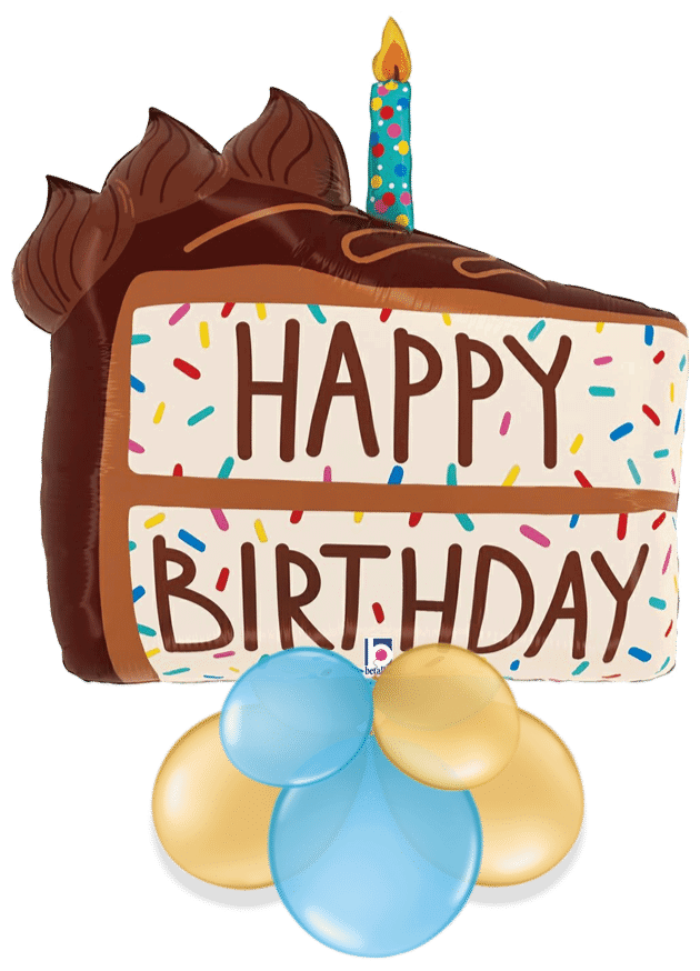 Birthday Chocolate Cake Air Filled Display