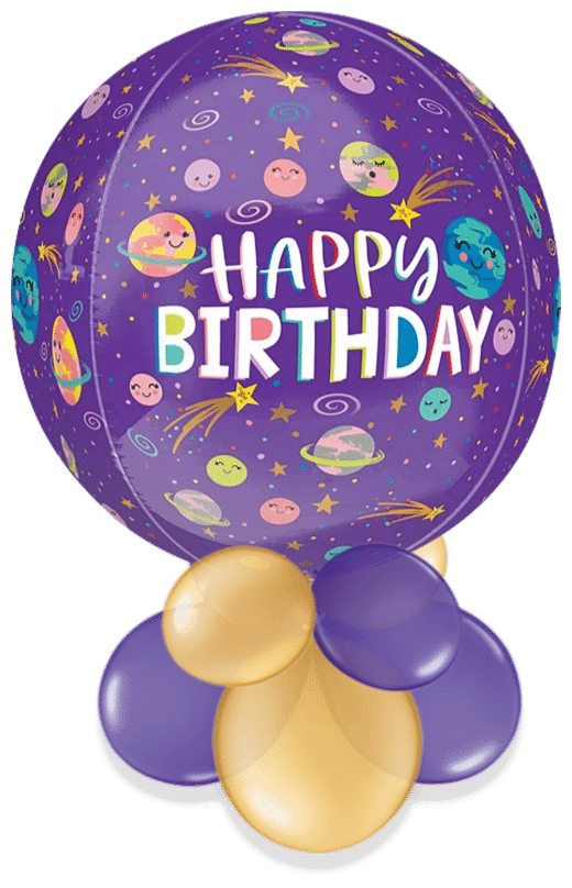 Birthday Space Planets Orbz Air Filled Display