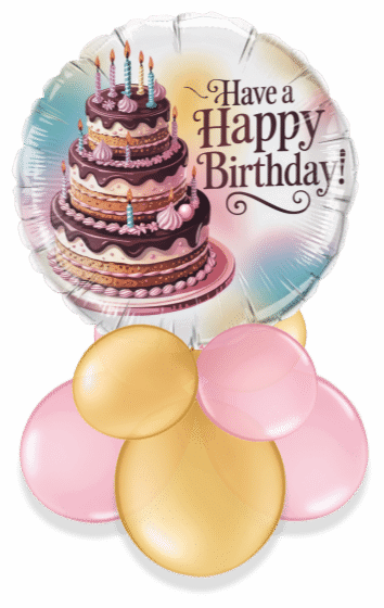 Happy Birthday Cake Air Filled Display