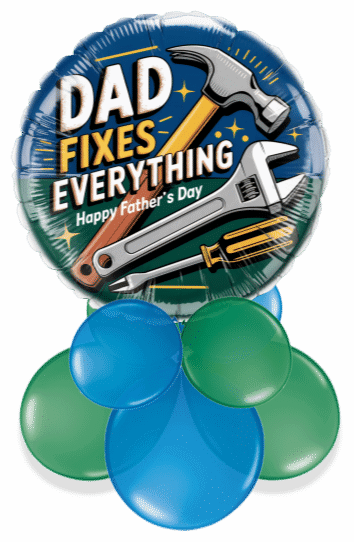 Dad Fixes Everything Fathers Day Air Filled Display