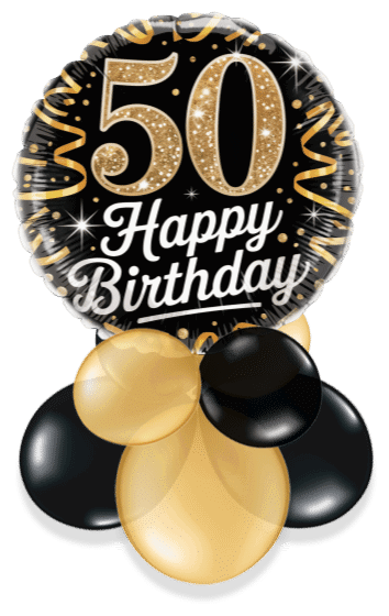 Birthday Gold Sparkle Age Air Filled Display