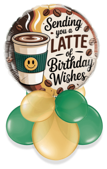 Latte Birthday Air Filled Display