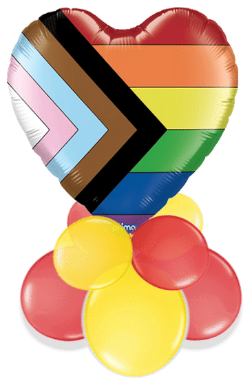 Progress Pride Heart Air Filled Display