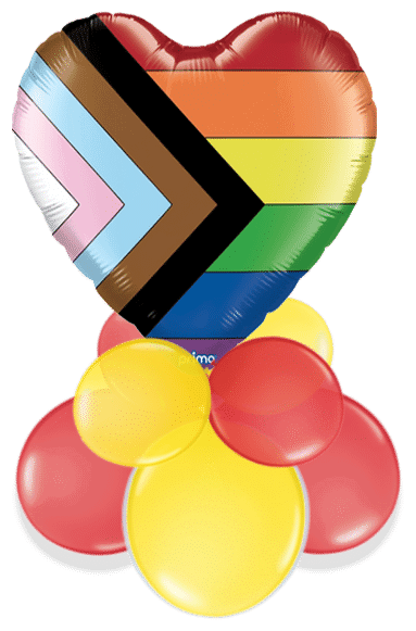 Progress Pride Heart Air Filled Display