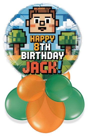 Happy Blocky Birthday Air Filled Display