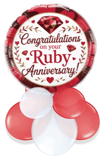 Ruby Anniversary Air Filled Display