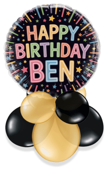 Neon Birthday Air Filled Display