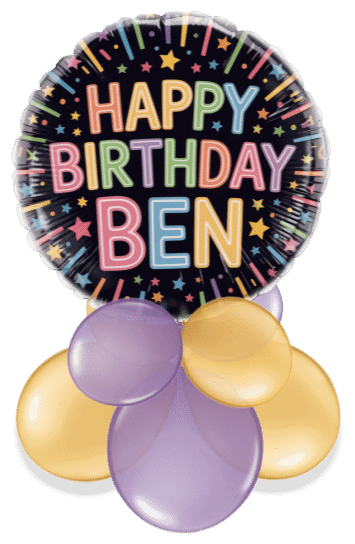 Neon Birthday Air Filled Display