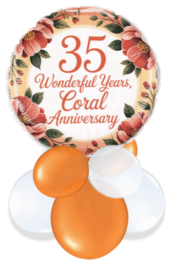 Coral Anniversary Air Filled Display