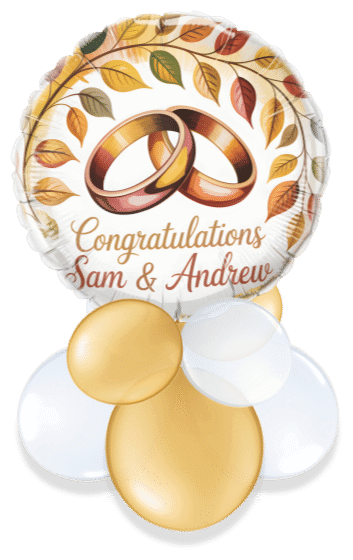Wedding Rings Air Filled Display