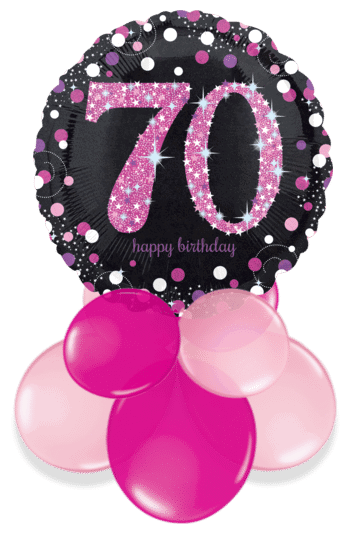 Glimmer Confetti 70th Birthday Air Filled Display