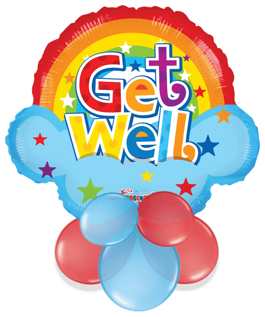 Get Well Soon Rainbow Shape Air Filled Display