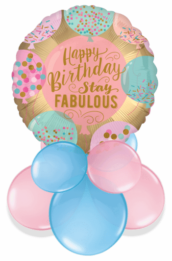 Happy Birthday Stay Fabulous Air Filled Display