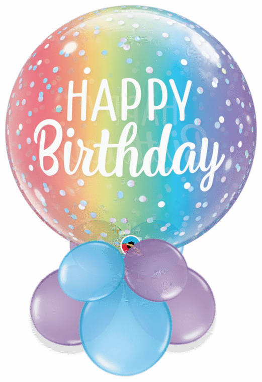 Birthday Ombre Bubble Air Filled Display