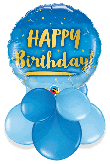 Birthday Blue Ombre Air Filled Display