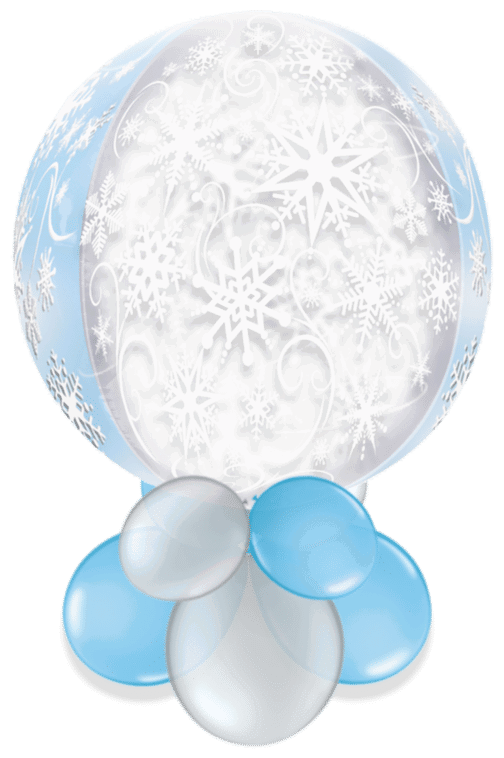 Snowflake Orbz Air Filled Display