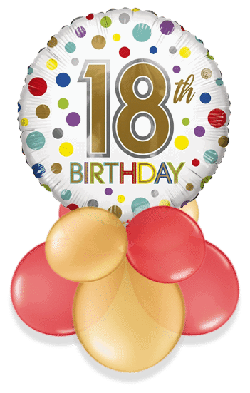 18th Birthday Spots Air Filled Display