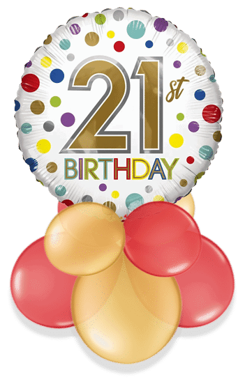 21st Birthday Spots Air Filled Display