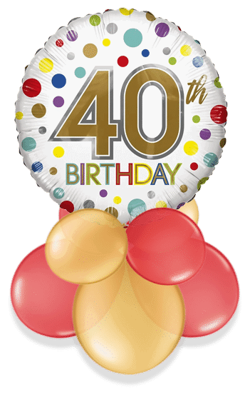 40th Birthday Spots Air Filled Display