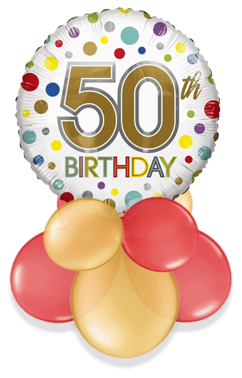 50th Birthday Spots Air Filled Display