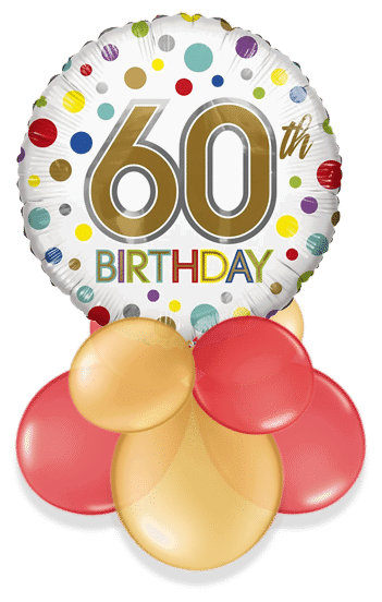 60th Birthday Spots Air Filled Display