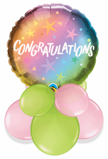 Congratulations Ombre Air Filled Display