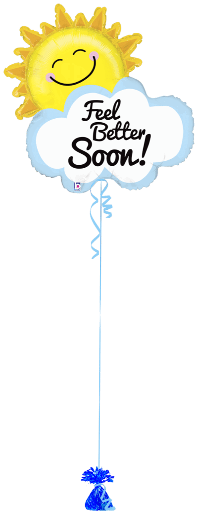 Feel Better Soon Sunshine Balloon Bunch