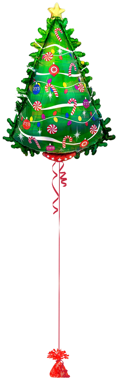 Large Christmas Tree Balloon Bunch