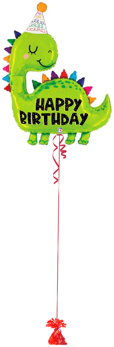 Birthday Smiley Dinosaur Balloon Bunch