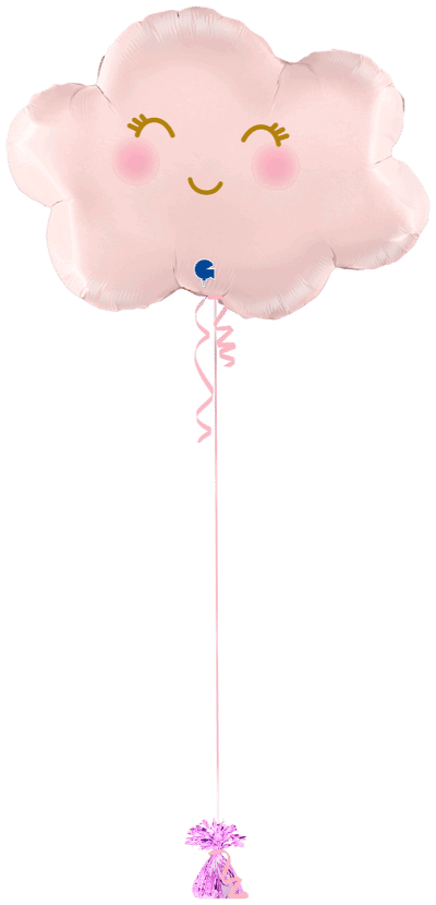 Pink Happy Cloud Balloon Bunch