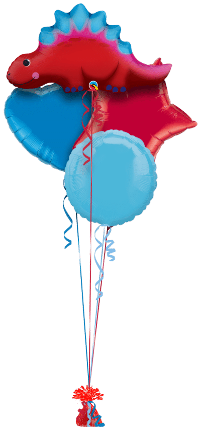 Happy Mini Dino Balloon Bunch
