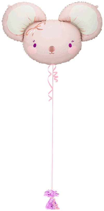 Baby Pink Mouse Balloon Bunch