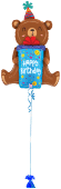 Birthday Bear with Present Balloon