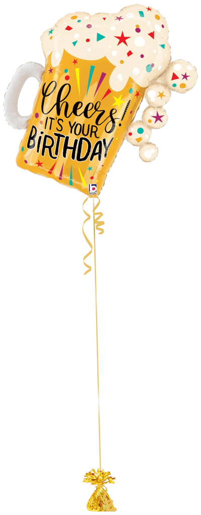 Cheers It's Your Birthday Beer Balloon Bunch