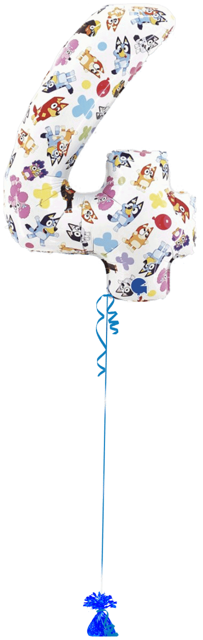 Bluey Big 4 Balloon Bunch