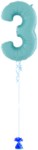 Pastel Blue Big 3 Balloon